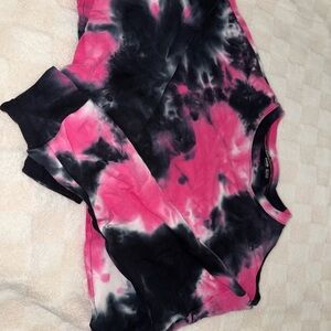 Tie-Dye Pink and Black Sweatshirt